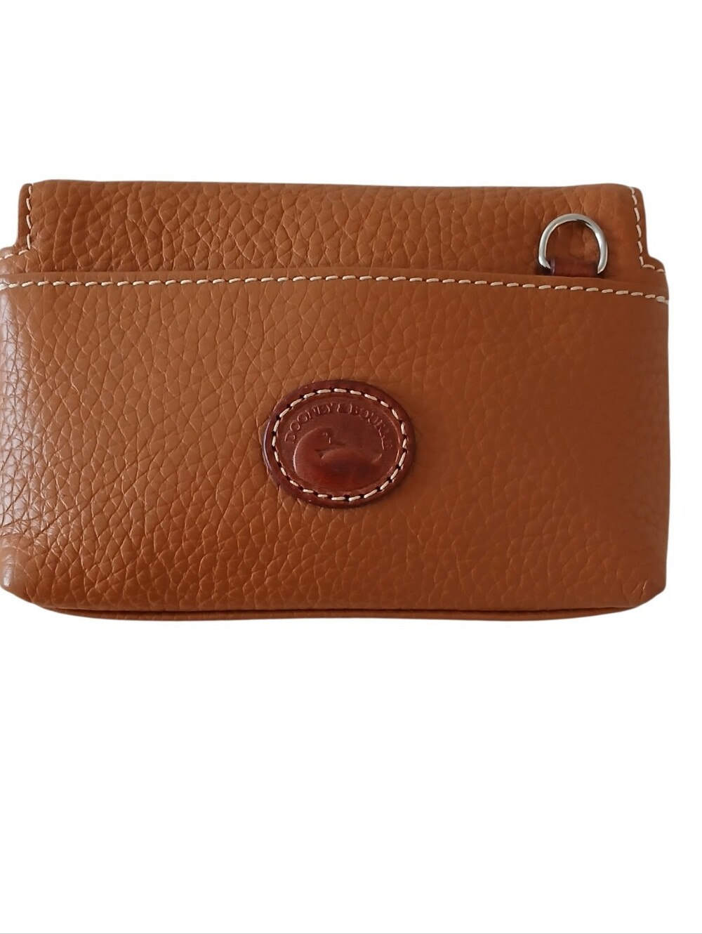 VINTAGE Dooney & Bourke All Weather Pebbled Leather Pouch Wallet British Tan
